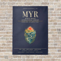Thumbnail for Myrtle Beach International Airport MYR vertical canvas print - no frame - navy blue background