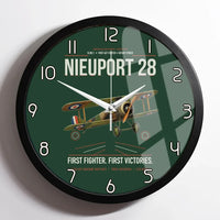 Thumbnail for Nieuport 28C.1 design on dark green framed wall clock