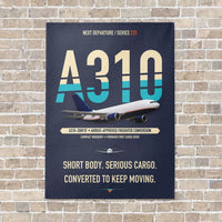 Thumbnail for Airbus A310-200P2F vertical canvas print - no frame - navy blue background