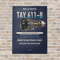 Thumbnail for TAY 611-8 vertical canvas print - no frame - navy blue background