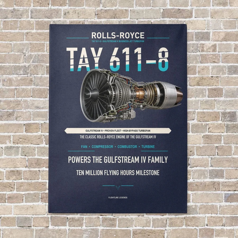 TAY 611-8 vertical canvas print - no frame - navy blue background