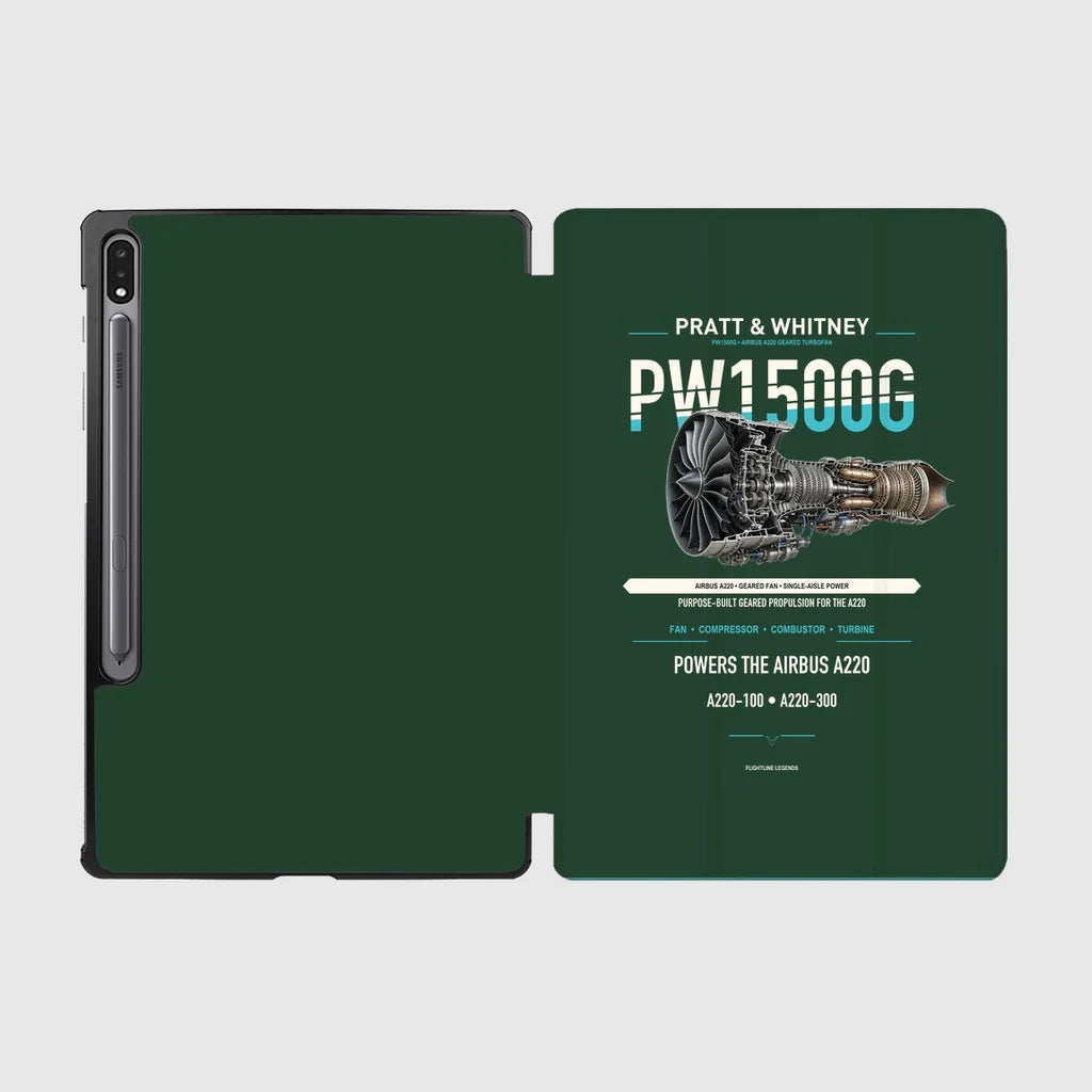 PW1500G design on dark green samsung tablet tablet case