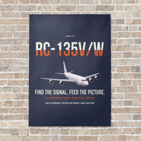 Thumbnail for RC-135V W Rivet Joint vertical canvas print - no frame - navy blue background