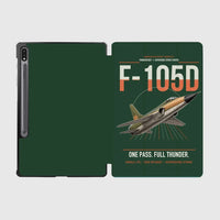 Thumbnail for F-105D Thunderchief design on dark green samsung tablet tablet case