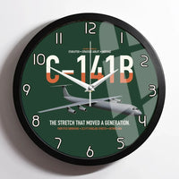 Thumbnail for C-141B Starlifter design on dark green framed wall clock