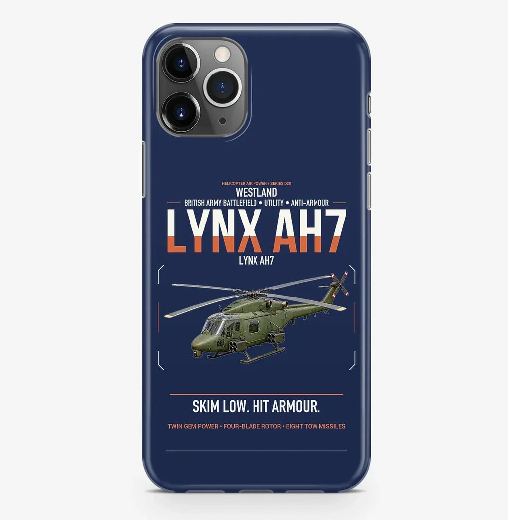 Westland Lynx AH7 design on navy blue magsafe iphone case, for iPhone Pro Max