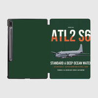 Thumbnail for Atlantique 2 Standard 6 design on dark green samsung tablet tablet case
