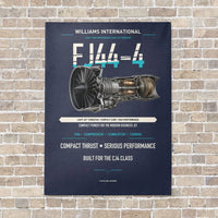 Thumbnail for FJ44-4 vertical canvas print - no frame - navy blue background