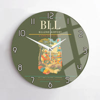 Thumbnail for Billund Airport BLL Wall-Clock No-Frame - Green Army