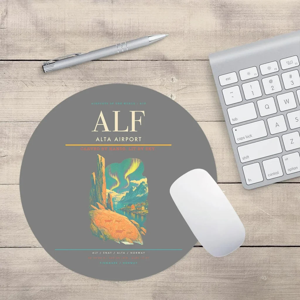 Alta Airport ALF Mouse-Pad Round - Gray