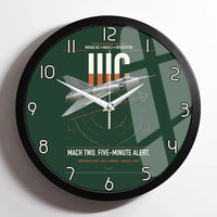 Thumbnail for Dassault Mirage IIIC design on dark green framed wall clock