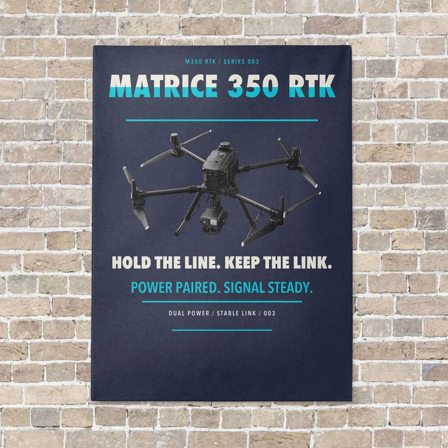 DJI Matrice 350 RTK vertical canvas print - no frame - navy blue background