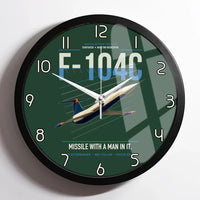 Thumbnail for F-104C Starfighter design on dark green framed wall clock