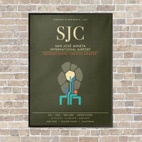 Thumbnail for San Jose Mineta International Airport SJC - Canvas Framed - Green Army