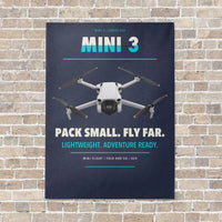 Thumbnail for DJI Mini 3 vertical canvas print - no frame - navy blue background