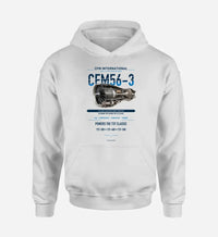 Thumbnail for CFM56-3 design on white hoodie single side