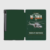 Thumbnail for PZL-Świdnik W-3WA Sokół design on dark green samsung tablet tablet case