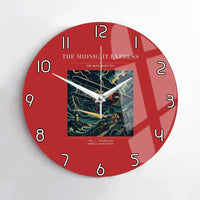 Thumbnail for VINTAGE G4033 - The Midnight Express - Designed Wall Clocks design on red no-frame
