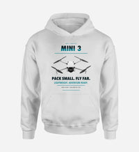 Thumbnail for DJI Mini 3 design on white hoodie single side