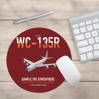 Thumbnail for WC-135R Constant Phoenix design on dark red round mouse pad