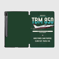 Thumbnail for Socata TBM 850 design on dark green samsung tablet tablet case