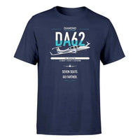 Thumbnail for Diamond DA62 design on navy blue t-shirt, single-side print