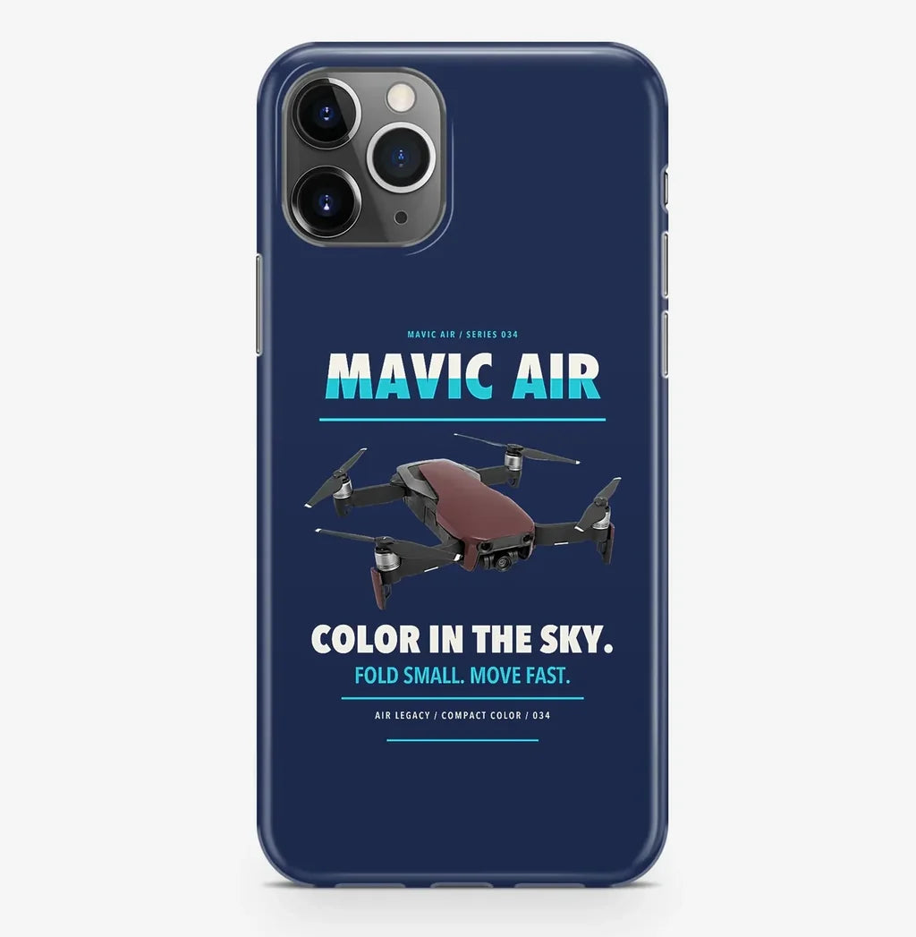 DJI Mavic Air Case ProMax design on navy blue iphone case promax
