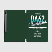 Thumbnail for Diamond DA62 design on dark green samsung tablet tablet case