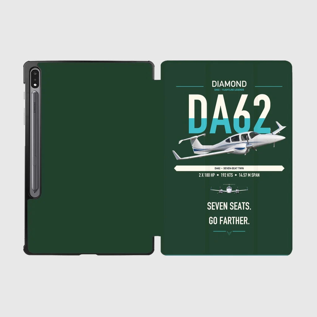 Diamond DA62 design on dark green samsung tablet tablet case