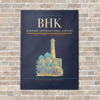 Thumbnail for Bukhara International Airport BHK - Canvas No Frame - Navy Blue