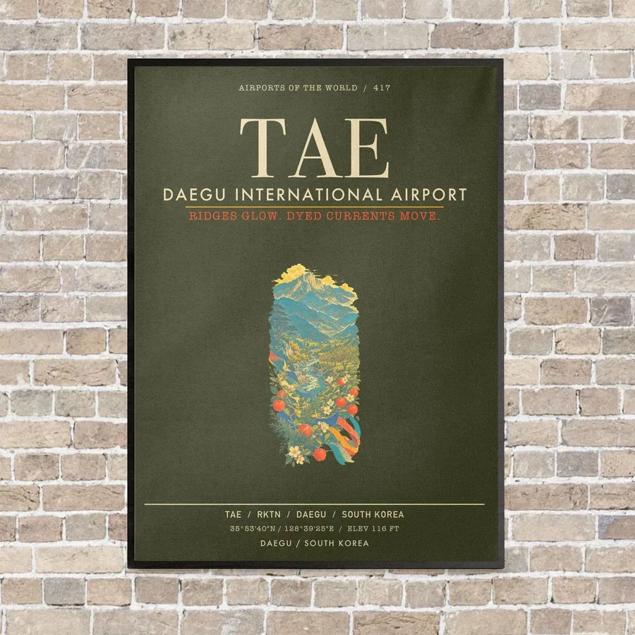 Daegu International Airport TAE - Canvas Framed - Green Army