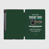 Thumbnail for TRENT 800 design on dark green samsung tablet tablet case