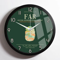 Thumbnail for Hector International Airport (FAR) design on dark green framed wall clock