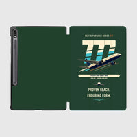 Thumbnail for Boeing 777-200ER design on dark green samsung tablet tablet case