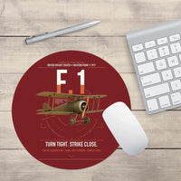 Thumbnail for Sopwith Camel F.1 design on dark red round mouse pad
