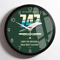 Thumbnail for Boeing 747-400 Dreamlifter design on dark green framed wall clock