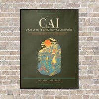 Thumbnail for Cairo International Airport CAI - Canvas Framed - Green Army