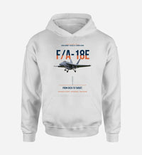 Thumbnail for F-A-18E SUPER HORNET design on white hoodie single side