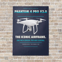 Thumbnail for DJI Phantom 4 Pro V2.0 vertical canvas print - no frame - navy blue background