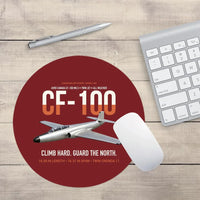 Thumbnail for Avro Canada CF-100 Mk5 Canuck Northern All Weather Interceptor design on dark red round mouse pad
