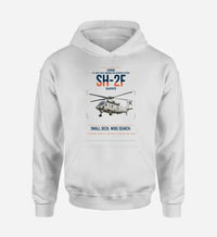 Thumbnail for Kaman SH-2F Seasprite design on white double-side hoodie, single-side print