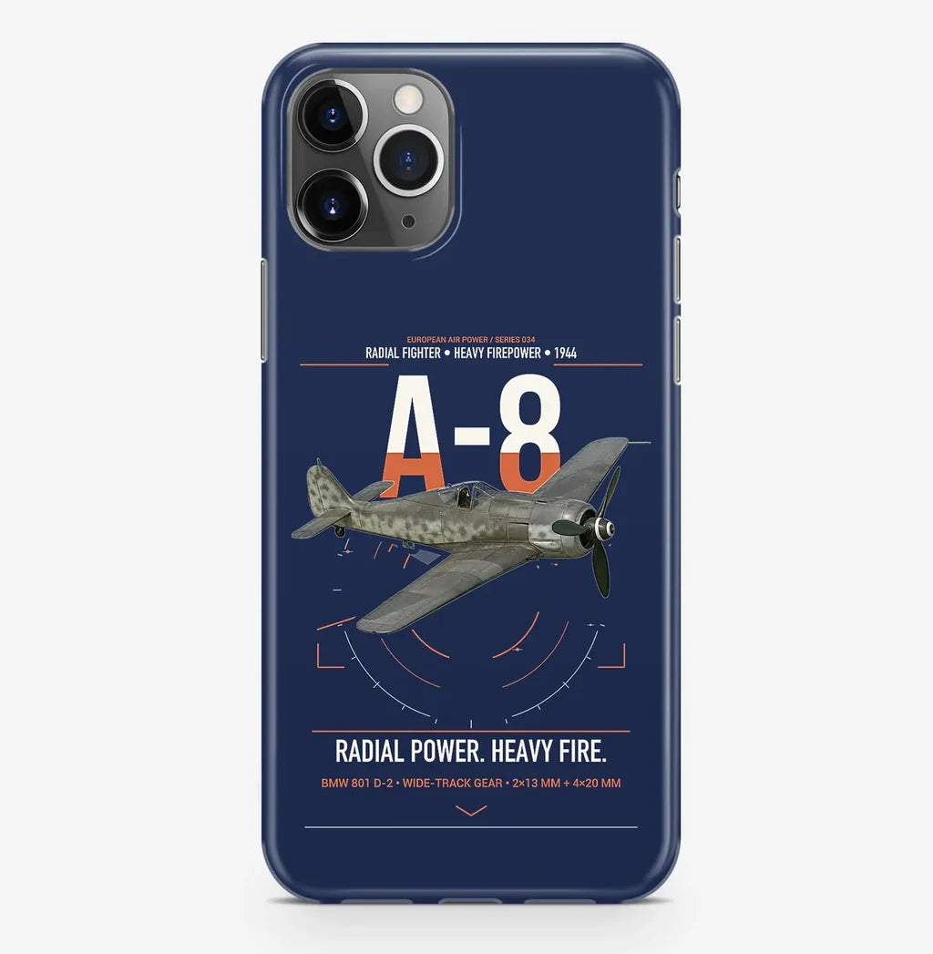 Focke-Wulf Fw 190A-8 design on navy blue magsafe iphone case, for iPhone Pro Max