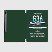 Thumbnail for Beechcraft Bonanza G36 design on dark green samsung tablet tablet case