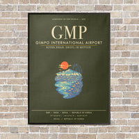 Thumbnail for Gimpo International Airport GMP - Canvas Framed - Green Army