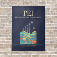 Thumbnail for Matecaña International Airport PEI — Pereira vertical canvas print - no frame - navy blue background