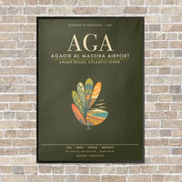 Thumbnail for Agadir Al Massira Airport AGA - Canvas Framed - Green Army