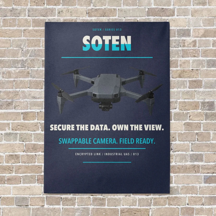 ACSL SOTEN vertical canvas print - no frame - navy blue background