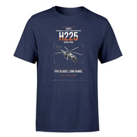 Thumbnail for Airbus H225 design on navy blue t-shirt, single-side print