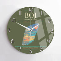Thumbnail for Burgas Airport BOJ Wall-Clock No-Frame - Green Army
