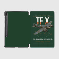 Thumbnail for Bristol Beaufighter TF X design on dark green samsung tablet tablet case